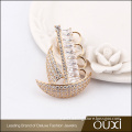 Fancylove Jewelry suit decorative unisex brooch white austria crystal boat fashion gold sailing boat brooch